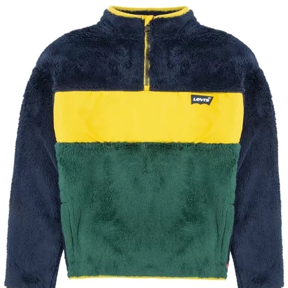 Levi's Little Boys Colorblocked Half Zip Pullover Sweatshirt - Picture 1 of 9